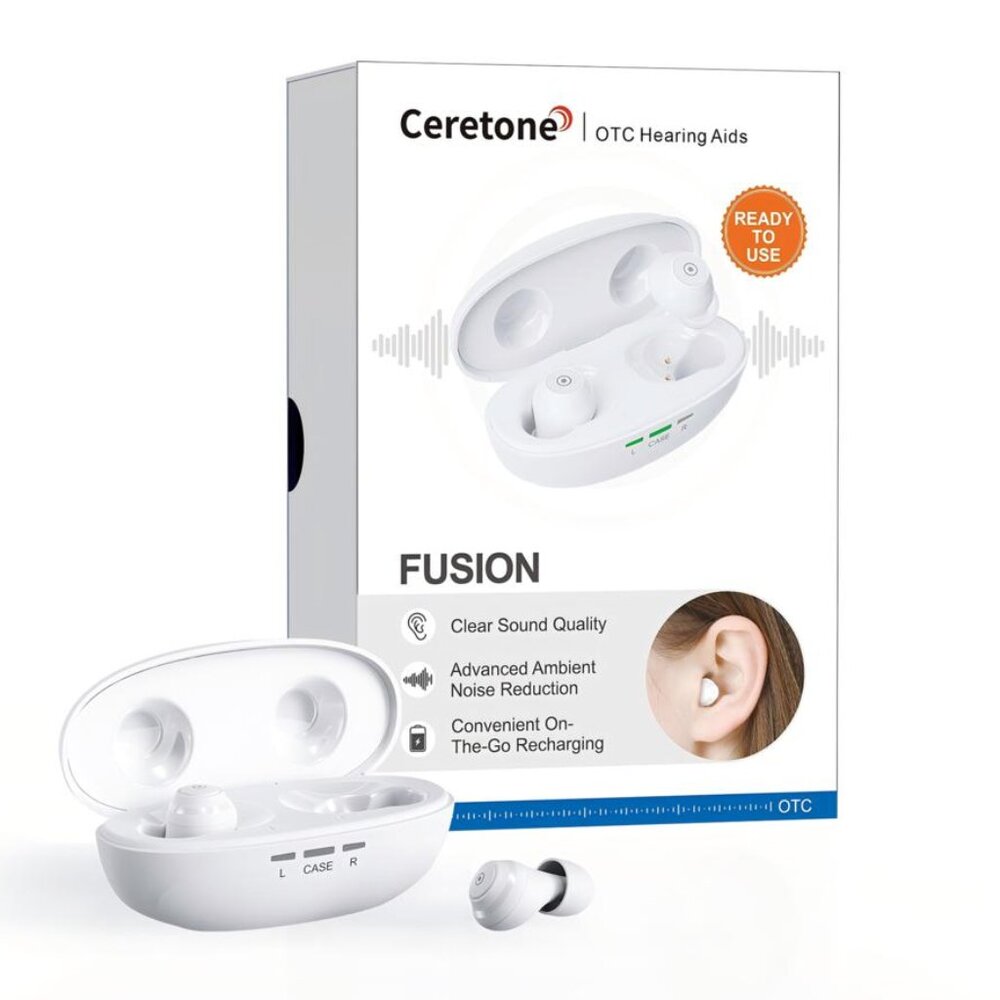 Ceretone Fusion Rechargeable OTC Hearing Aid NEW in Package